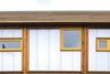 The front elevation is designed mainly of Danpatherm panels.