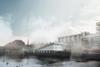 Denizen Works' floating church - St Columba - for London's Olympic Park - daytime perspective