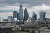The City of London skyline, with PLP's under-construction 22 Bishopsgate at the centre