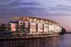 Populous' proposed Riverside Stand at Fulham's Craven Cottage
