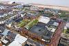 Overview of the Queens Market site in Rhyl, which Shedkm has been appointed to create redevelopment plans for