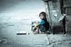 A Syrian child refugee