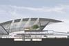 Section view of Viñoly's new terminal for Carrasco Airport in Montevideo, Uruguay.