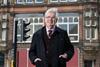 Terry Farrell outside the Newcastle University building that  will be renamed in his honour