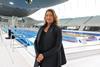 Zaha Hadid at the re-opened London Aquatics Centre.
