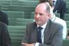 Alan Vallance RIBA chief exec giving evidence to Brexit Select Ctte