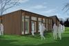 Satellite’s village hall will be clad in locally grown sweet chestnut timber.