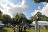 Charlotte Square’s central garden provided a lively centre to the book festival.