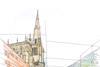 Purcell's winning entry for St Mary Redcliffe - internal view