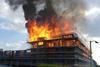 The blaze at the PRP-designed housing block is being investigated
