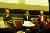 Koolhaas (left) and Tschumi (right) with moderator Stephan Truby (centre) talked for nearly three hours at ETH campus.