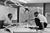 Saarinen and Kevin Roche designing TWA models in 1957.