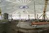 A recent photo of the inside the dome with the concrete cores starting