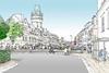 JTP plan for Winchester - view of the Broadway and Guildhall