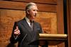 Prince Charles speaking as he delivers the 2009 Royal Institute of British Architects (RIBA) Trust Annual Lecture in London