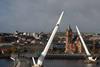 Peace Bridge and Guild Hall in Derry
