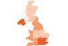 Regional UK map