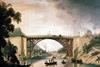 The Cast Iron Bridge at Coalbrookdale by William Williams 1780.