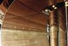 Bronze cladding sweeps down the bar walls.