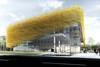 The office building will be clad in aluminium flat reeds, forming a large-scale brise-soleil.