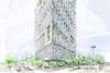 Sketch of Chapman Taylor's proposed Anchorage Gateway tower in Salford. The plans received outline planning consent on 14 November