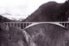 Salginatobel Bridge (1929-30) by the Swiss civil engineer Robert Maillart. Today trees obscure this view.