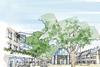 Artist’s impression of the China Clay Community eco-town, near St Austell, Cornwall.