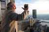 High life: Alan Yentob admires the view from New York’s Chrysler Building.