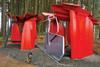 The fully prefabricated shelter is made from mild steel.