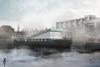 Denizen Works' floating church - St Columba - for London's Olympic Park - daytime perspective