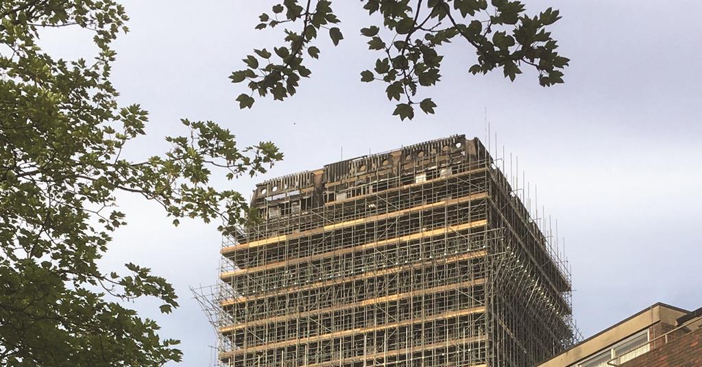 Work restarts at Grenfell Tower News Building Design