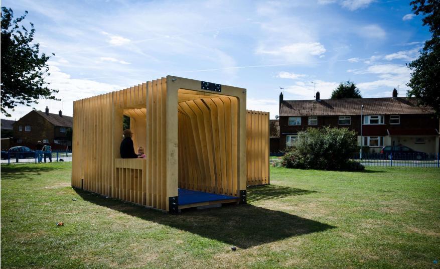 Architecture graduates create temporary timber installation | News ...