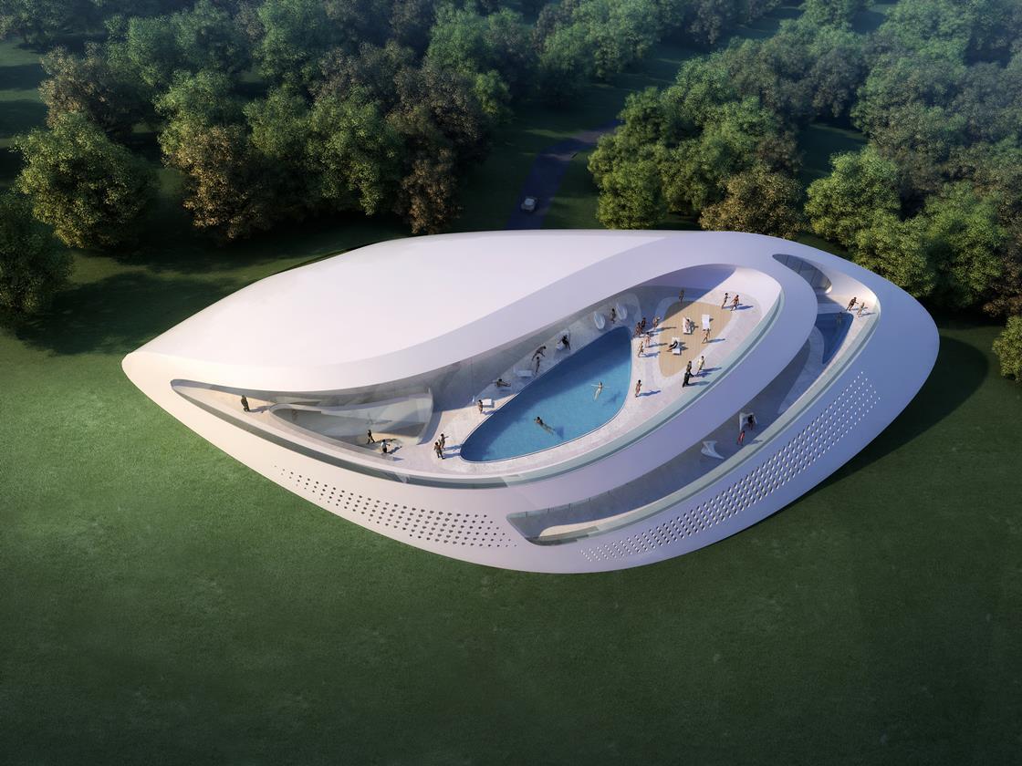 Zaha Hadid designs Rock and Shell villas for Croatia News Building