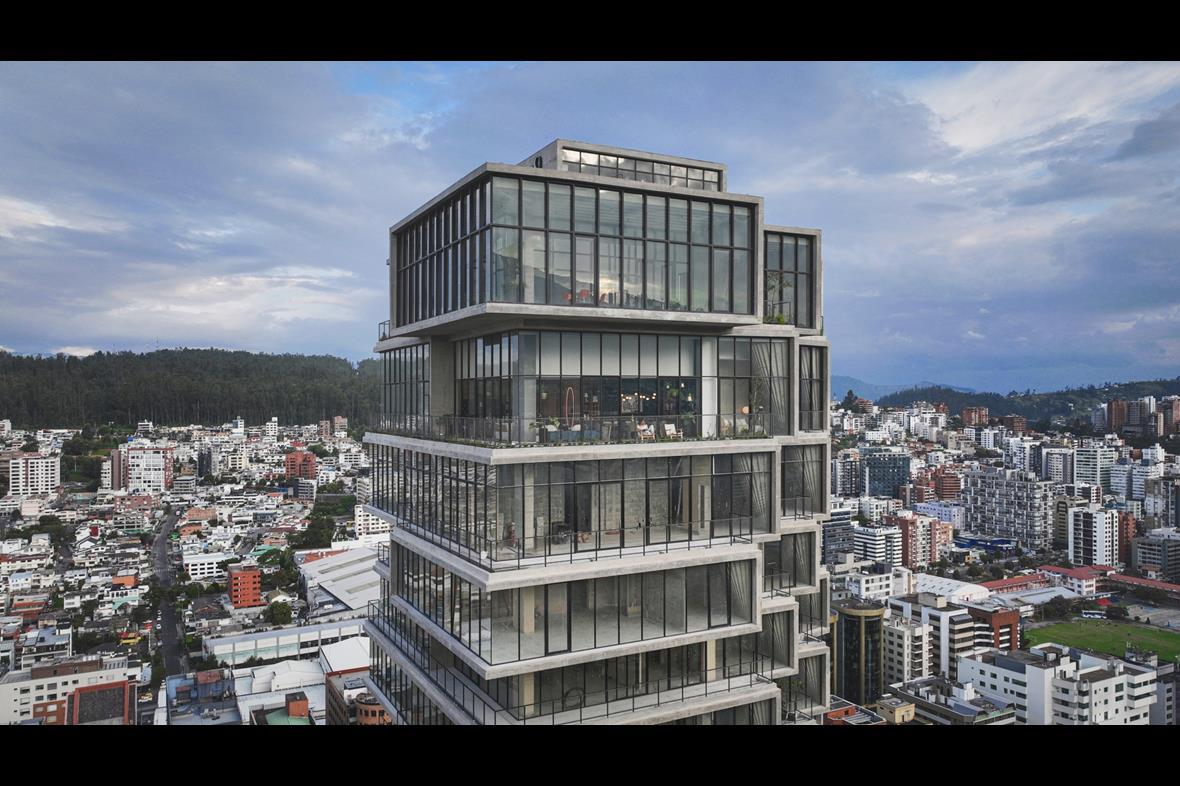 The Ecuadorian Cancilleria building in Quito — visa applications are processed through the foreign ministry's online portal