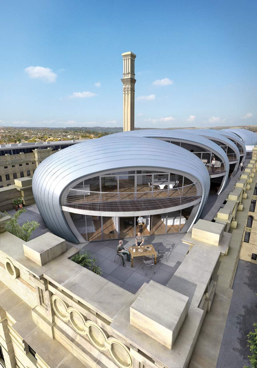 Velvet Mill rooftop pods by David Morley Architects Technical