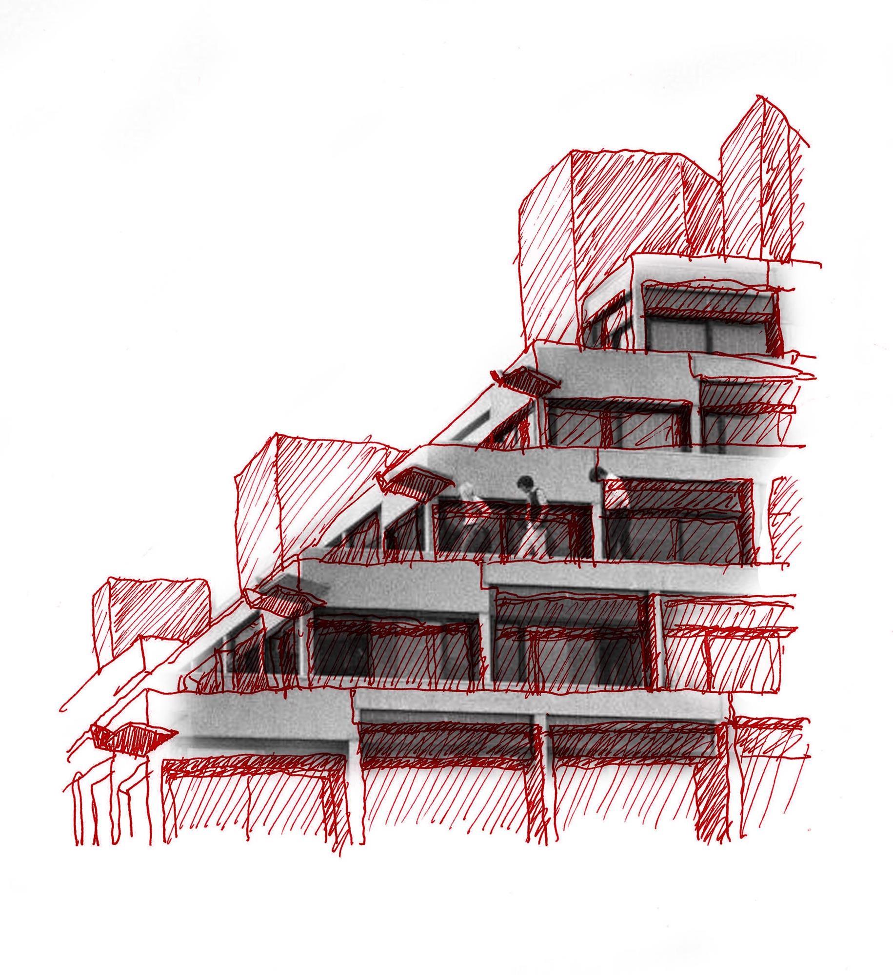Simple Sketch Architectural Drawings with Realistic