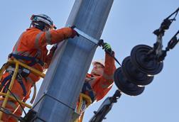 Power supply upgrade on the east coast main line