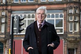 Terry Farrell outside the Newcastle University building that  will be renamed in his honour