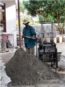 Concrete blocks being prepared on WIPAHS grounds