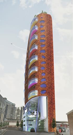 Will Alsop's Heliport Heights - to be built on an existing building at Battersea