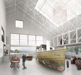 Windermere Steamboat Museum competition shortlist- Design B