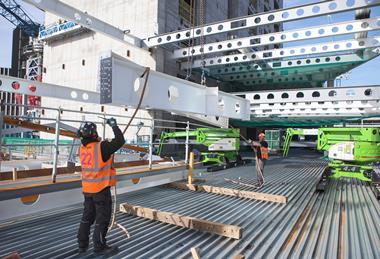 Farrat CPD June 2019 22 Bishopsgate during construction with Farrat Thermal Break in-situ, courtesy of Severfield