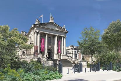 View of entrance from Millbank. Courtesy Tom Stuart-Smith Studio