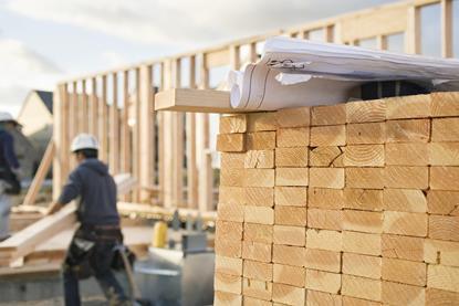 Timber in construction. Shutterstock