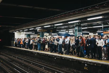 Busy train station