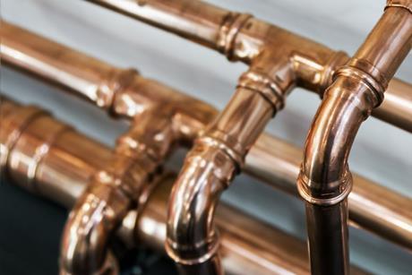 Copper pipe imagery