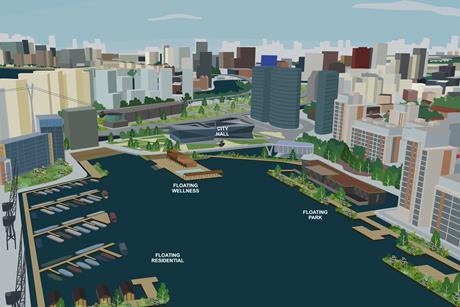 Aerial artist impression of Vision - labels