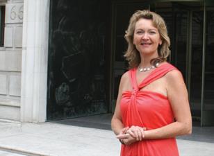 Angela Brady outside RIBA in July 2010.