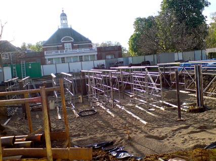 The Serpentine Pavilion construction site this week