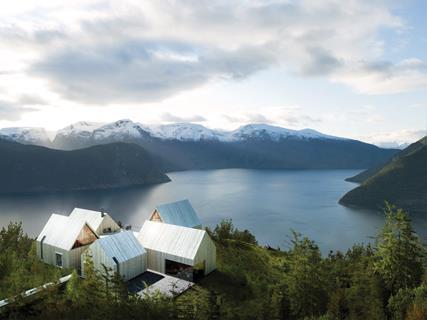 Mountain lodge hotel, Sognefjorden, Norway by Haptic Architects